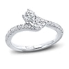 Thumbnail Image 1 of Previously Owned Ever Us Two-Stone Ring 3/4 ct tw Round-cut Diamonds 14K White Gold - Size 5.5