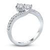 Thumbnail Image 2 of Previously Owned Ever Us Two-Stone Ring 3/4 ct tw Round-cut Diamonds 14K White Gold - Size 5.5