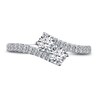 Thumbnail Image 3 of Previously Owned Ever Us Two-Stone Ring 3/4 ct tw Round-cut Diamonds 14K White Gold - Size 5.5