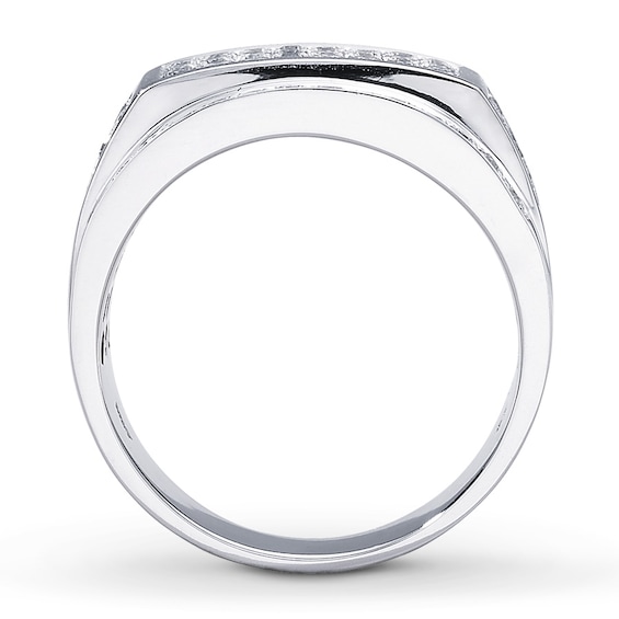 Thumbnail Image 2 of Previously Owned Men's Band 1 ct tw Round-cut Diamonds 10K White Gold Size 7