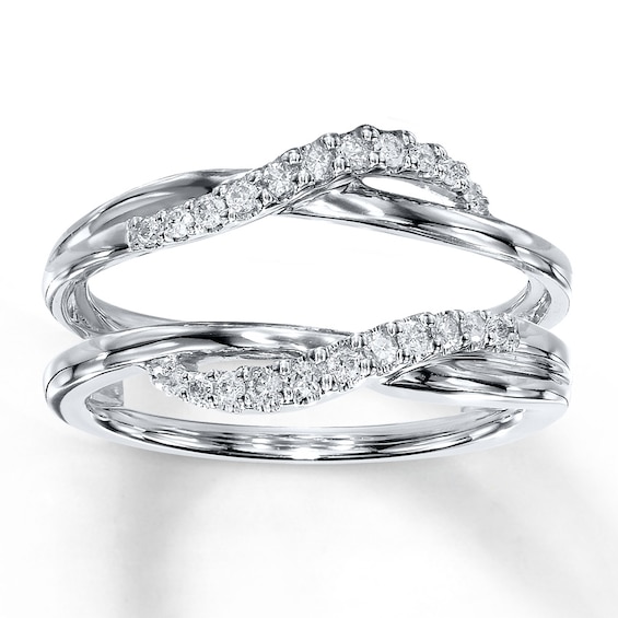Previously Owned Diamond Enhancer Ring 1/5 ct tw Round-cut 14K White Gold Size 9.5