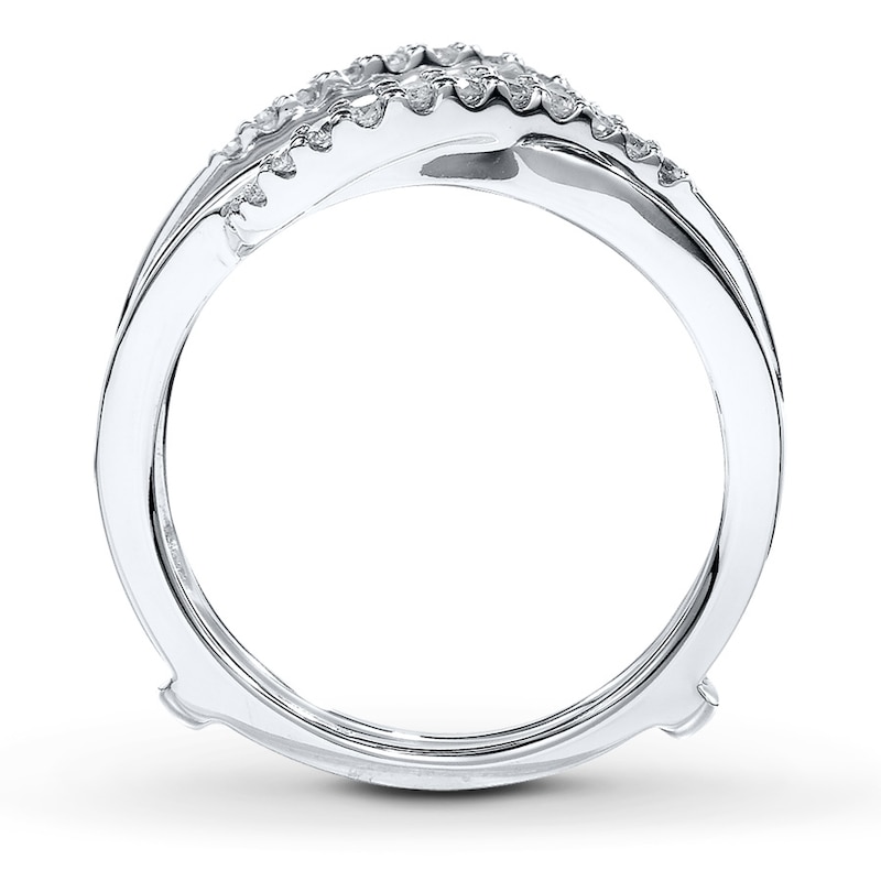 Main Image 2 of Previously Owned Diamond Enhancer Ring 1/5 ct tw Round-cut 14K White Gold Size 9.5