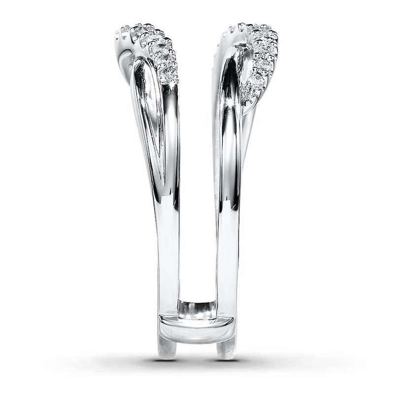 Main Image 3 of Previously Owned Diamond Enhancer Ring 1/5 ct tw Round-cut 14K White Gold Size 9.5