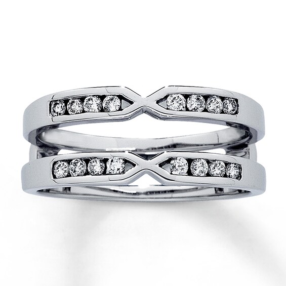 Previously Owned Diamond Enhancer Ring 1/ ct tw Round-cut 14K White Gold Size