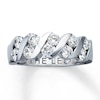 Thumbnail Image 1 of Previously Owned Leo Diamonds 1 ct tw Anniversary Ring Round-cut 14K White Gold - Size 10.25