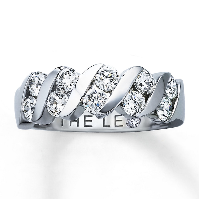 Main Image 1 of Previously Owned Leo Diamonds 1 ct tw Anniversary Ring Round-cut 14K White Gold - Size 10.25