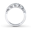 Thumbnail Image 2 of Previously Owned Leo Diamonds 1 ct tw Anniversary Ring Round-cut 14K White Gold - Size 10.25