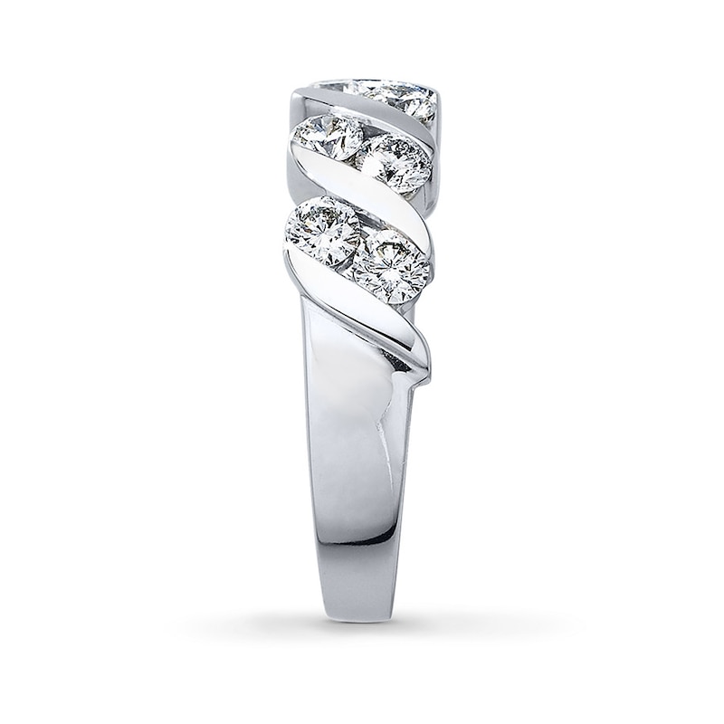 Main Image 3 of Previously Owned Leo Diamonds 1 ct tw Anniversary Ring Round-cut 14K White Gold - Size 10.25