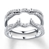 Thumbnail Image 0 of Previously Owned Diamond Enhancer Ring 1/2 ct tw Round-cut 14K White Gold - Size 3.75