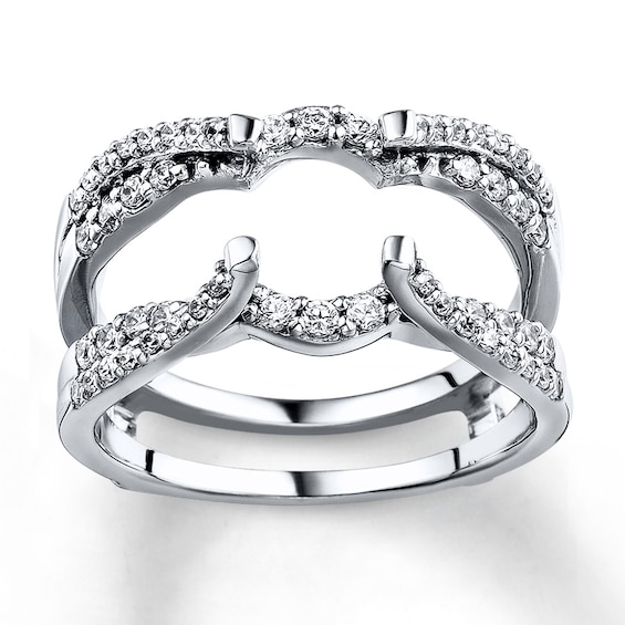Previously Owned Diamond Enhancer Ring 1/2 ct tw Round-cut 14K White Gold Size