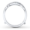 Thumbnail Image 1 of Previously Owned Diamond Enhancer Ring 1/5 ct tw Round-cut 14K White Gold - Size 3.5