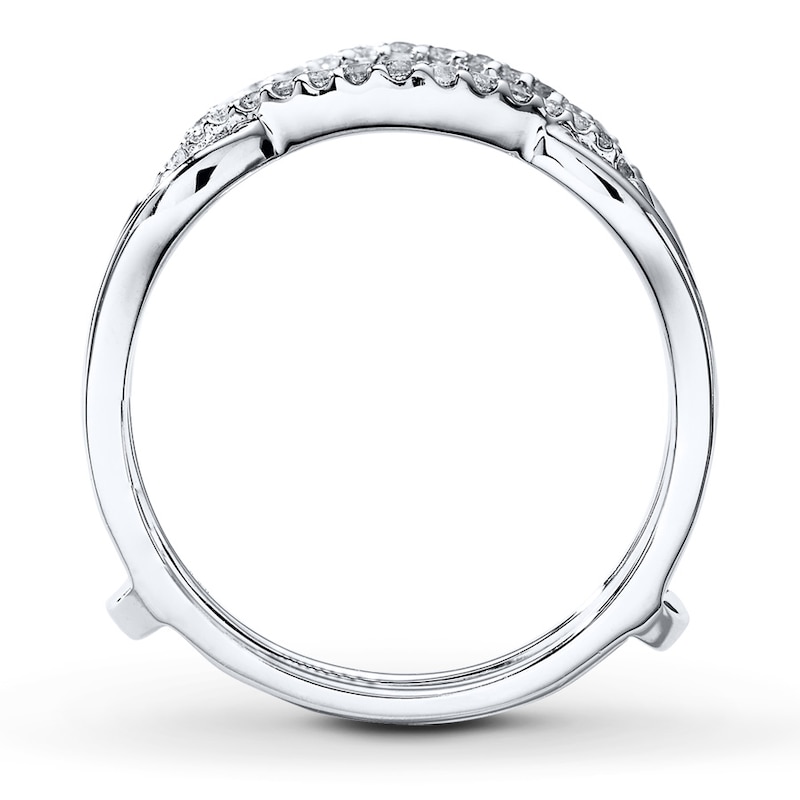 Previously Owned Diamond Enhancer Ring 1/5 ct tw Round-cut 14K White Gold - Size 3.5