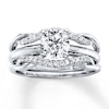 Thumbnail Image 3 of Previously Owned Diamond Enhancer Ring 1/5 ct tw Round-cut 14K White Gold - Size 3.5