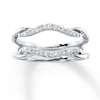 Thumbnail Image 1 of Previously Owned Diamond Enhancer Ring 1/5 ct tw Round-cut 14K White Gold - Size 10