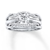 Thumbnail Image 3 of Previously Owned Diamond Enhancer Ring 1/5 ct tw Round-cut 14K White Gold - Size 10