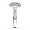 Thumbnail Image 3 of Previously Owned Diamond Engagement Ring 1 ct tw Princess & Round-cut 14K White Gold - Size 5.5