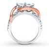 Thumbnail Image 2 of Previously Owned Ever Us Two-Stone Anniversary Ring 1-1/2 ct tw Round-cut Diamonds 14K Two-Tone Gold - Size 8