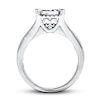 Thumbnail Image 1 of Previously Owned Diamond Engagement Ring 1-3/8 ct tw Princess & Round-cut 14K White Gold - Size 9.75