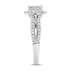Thumbnail Image 3 of Previously Owned Diamond Engagement Ring 1 ct tw Princess & Round-cut 14K White Gold - Size 10
