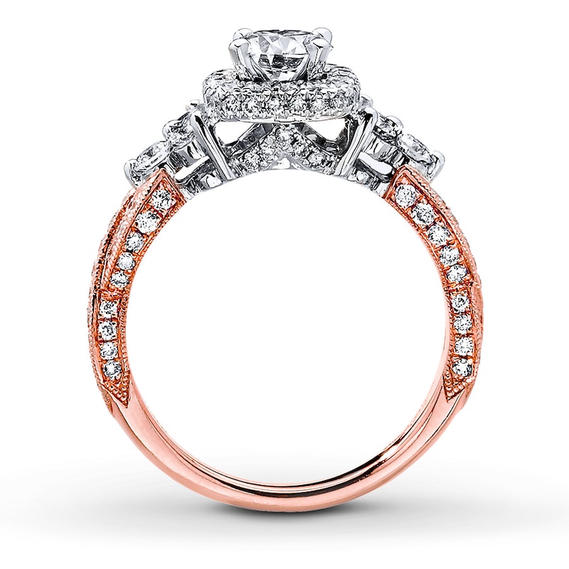 Previously Owned Neil Lane Diamond Ring 1-5/8 ct tw Round-cut 14K Two-Tone Gold - Size 9