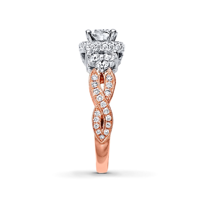 Previously Owned Neil Lane Diamond Ring 1-5/8 ct tw Round-cut 14K Two-Tone Gold - Size 9