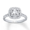 Thumbnail Image 1 of Previously Owned Neil Lane Engagement Ring 1-1/8 ct tw Cushion & Round-cut Diamonds 14K White Gold - Size 9.5