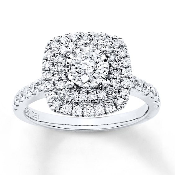 Previously Owned Diamond Engagement Ring 1 ct tw Round-cut 14K White Gold Size 9
