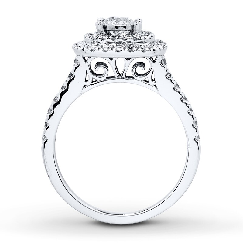 Main Image 2 of Previously Owned Diamond Engagement Ring 1 ct tw Round-cut 14K White Gold - Size 9