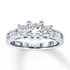Thumbnail Image 1 of Previously Owned 3-Stone Diamond Ring 1-1/2 ct tw Princess-cut 14K White Gold Size 10