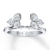 Previously Owned Leo Diamond Enhancer Ring 3/4 ct tw Round-cut 14K White Gold