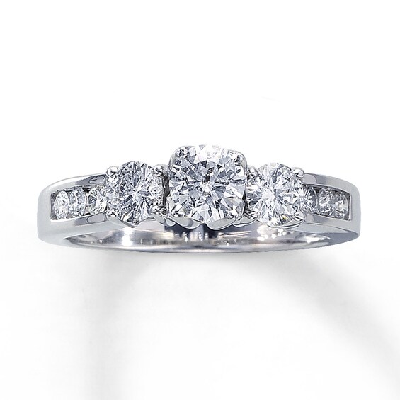 Previously Owned Diamond Engagement Ring 1 ct tw Round-cut 14K White Gold Size
