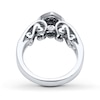 Thumbnail Image 2 of Previously Owned Open Hearts Ring 1/15 ct tw Diamonds Sterling Silver