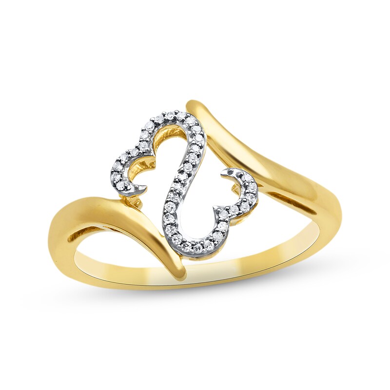 Main Image 1 of Previously Owned Fashion Ring 1/20 ct tw Diamonds 10K Yellow Gold