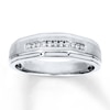 Thumbnail Image 0 of Previously Owned Men's Diamond Band 1/10 ct tw Round-cut 10K White Gold