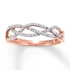 Thumbnail Image 0 of Previously Owned Diamond Braided Ring 1/6 ct tw Round-cut 10K Rose Gold