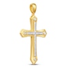 Thumbnail Image 1 of Previously Owned Men's Diamond Cross Pendant 1/5 ct tw Round-cut 10K Yellow Gold