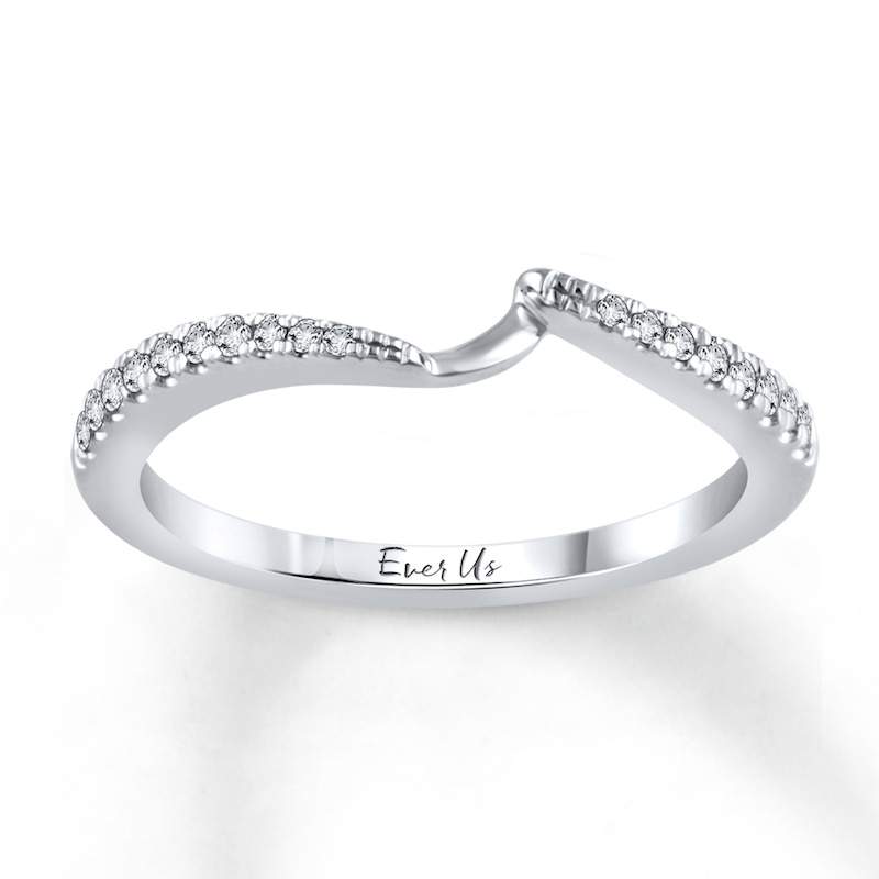 Previously Owned Ever Us Band 1/8 ct tw Round-cut Diamonds 14K White Gold