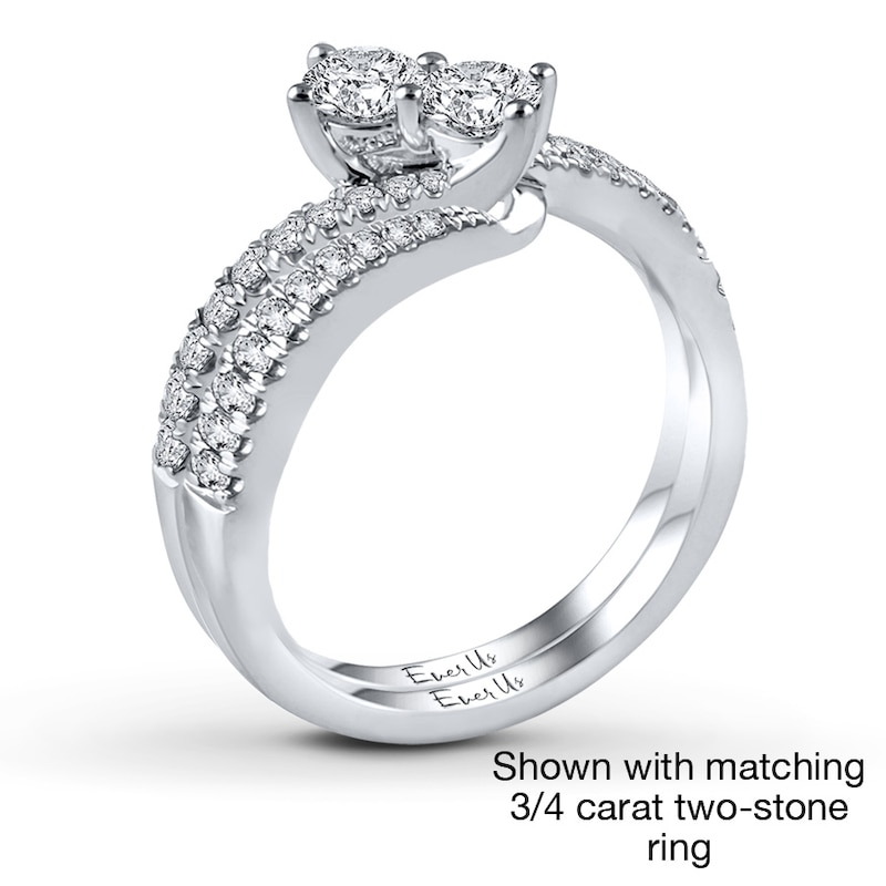 Previously Owned Ever Us Band 1/8 ct tw Round-cut Diamonds 14K White Gold