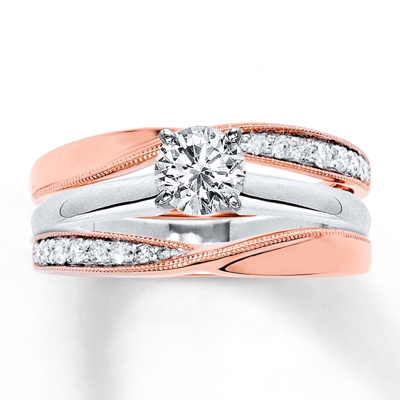 Main Image 4 of Previously Owned Diamond Enhancer Ring 1/5 ct tw Round-cut 10K Rose Gold