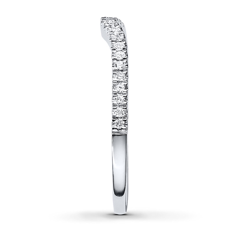 Main Image 3 of Previously Owned Diamond Wedding Band 1/6 ct tw Round-cut 14K White Gold