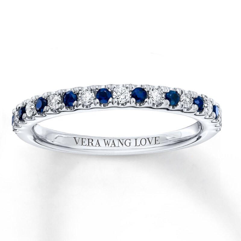 Main Image 1 of Previously Owned Sapphires & Diamonds 14K White Gold Band