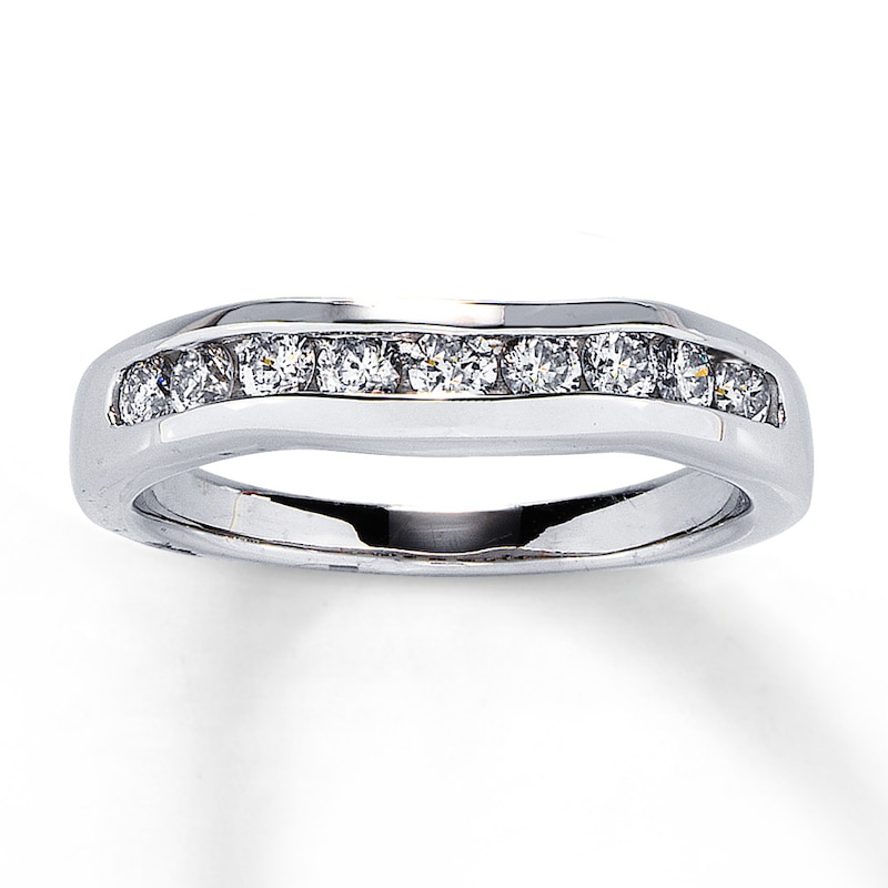 Main Image 1 of Previously Owned Diamond Band 1/2 ct tw Round-cut 14K White Gold