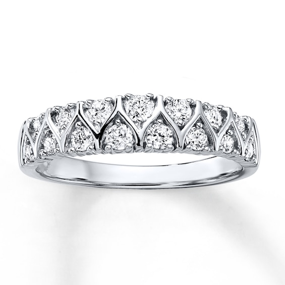 Previously Owned Diamond Anniversary Band 1/2 ct tw Round-cut 10K White Gold