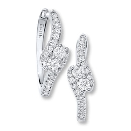 Previously Owned Ever Us Diamond Earrings 3/8 ct tw 14K White Gold