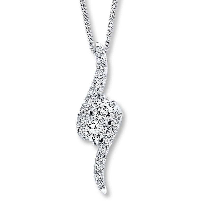 Previously Owned Ever Us Necklace 1/2 ct tw Diamonds 14K White Gold