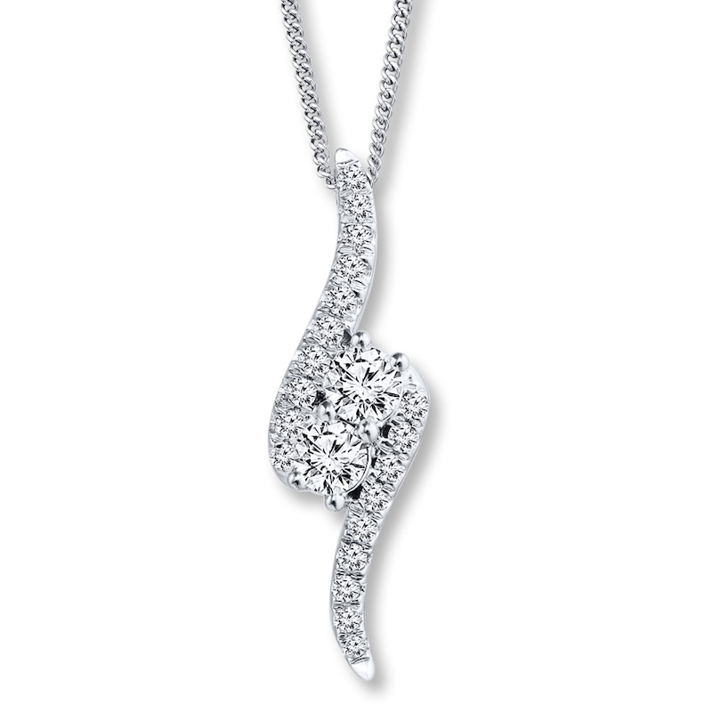 Previously Owned Ever Us Diamond Necklace 1/2 ct tw 14K White Gold
