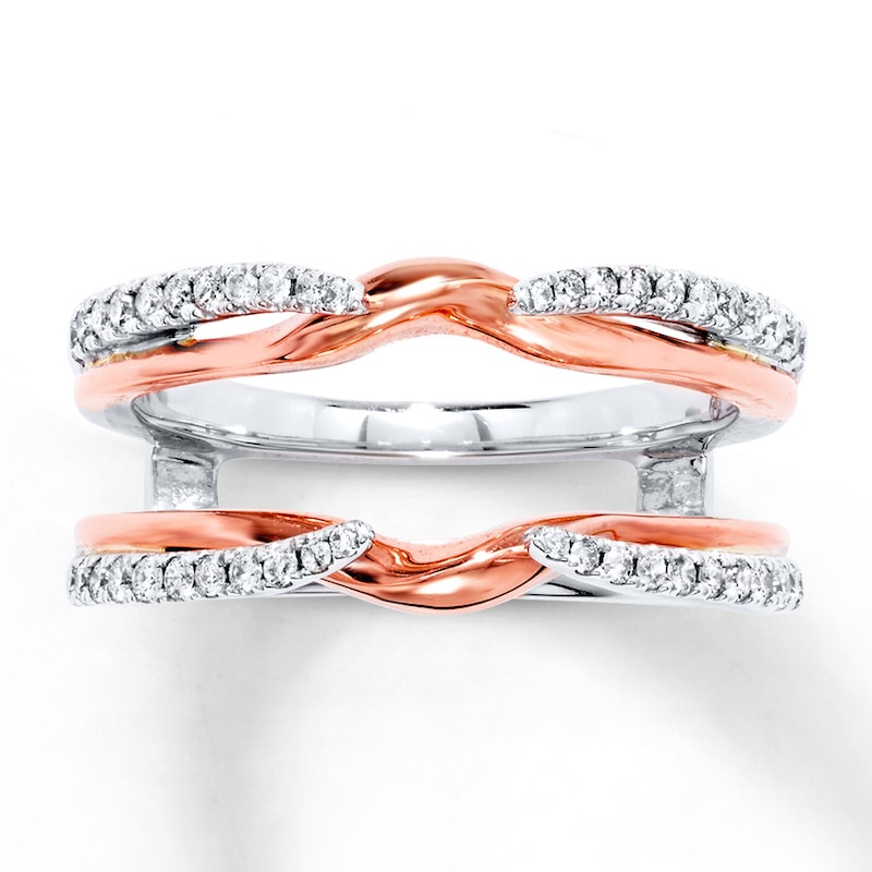 Main Image 1 of Previously Owned Diamond Enhancer Ring 1/3 ct tw Round-cut 14K Two-Tone Gold