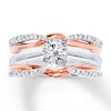 Thumbnail Image 4 of Previously Owned Diamond Enhancer Ring 1/3 ct tw Round-cut 14K Two-Tone Gold