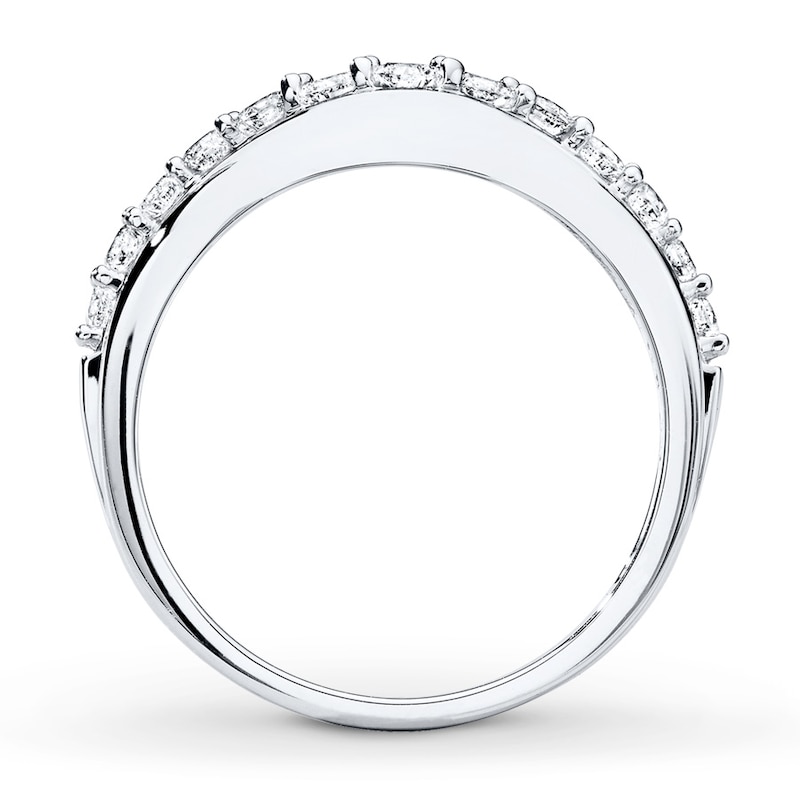 Main Image 2 of Previously Owned Diamond Wedding Band 1/2 ct tw Round-cut 14K White Gold
