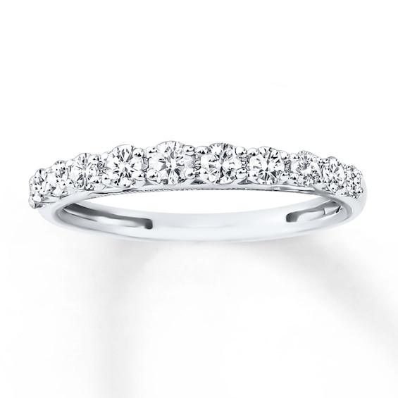 Previously Owned Diamond Anniversary Band 1/2 ct tw Round-cut 14K White Gold